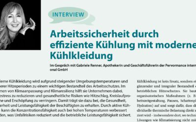 ARBEITSSICHERHEIT DURCH INNOVATIVE KÜHLTECHNOLOGIEN: INTERVIEW MIT GABRIELE RENNER